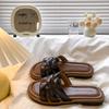Beautiful Flat Bottom Small Cool Slippers Women's Summer Wear 2025 New High-end Internet Celebrities Super Fire Soft Bottom Beach One-word