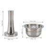 Coffee Capsule Stainless Steel Reusable 230ML Coffee Capsule Pod with Amper Spoon Brush Stickers Sealing Loop for Home