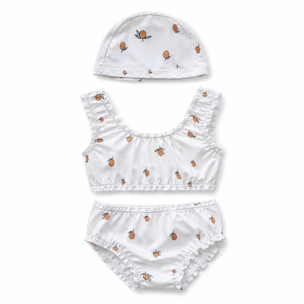 Nordic Style Girls' Sun Protection Quick-Dry Swimsuit: Cute One-Piece or Baby Two-Piece Bikini