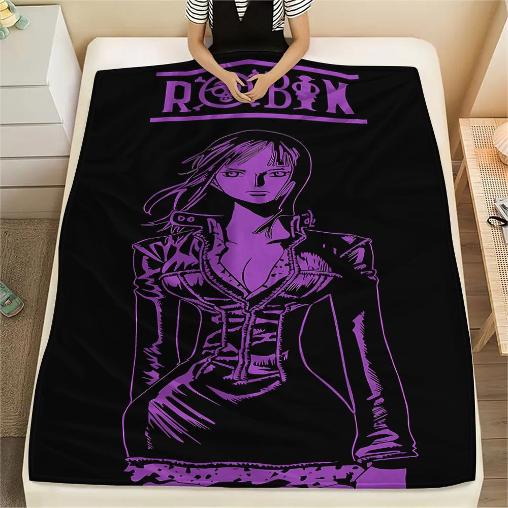 One Piece Character Print Flannel Blanket,High Quality Comfortable for All Seasons,Home Decor,Warmth and Comfort,Perfect for Christmas Gifts