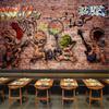 European Retro Mural Bar Industrial Decoration Wallpaper Restaurant Background Wall Paper Home Decor Mural