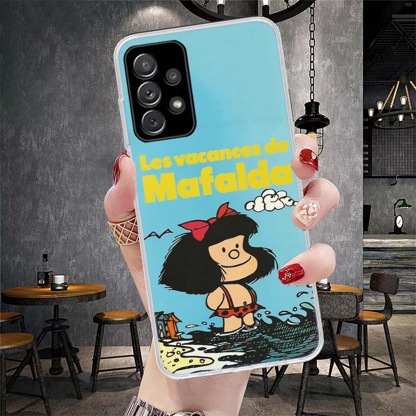 Mafalda Cartoon Soft Phone Case For Samsung Galaxy S22 S23 S24 S25 Edge S26 Ultra S20 FE S21 Plus + Fundas Coque Galaxy S20 S21