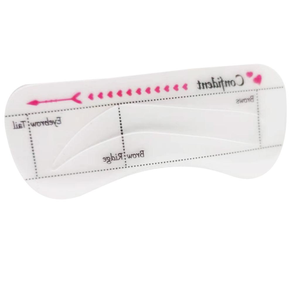 Silicone Color Eyebrow Card Drawing Aid Makeup Tool European Style Beginner Eyebrow Grooming Accessory 11 Piece