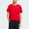 New Adidas FW23 Drop Shoulder Sleeve T Shirt Women's Light Scarlet IZ3139