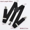 Men Kids Yellow Khaki Brown Suspender Bowtie Set Elastic Adjustable Y-Back Braces Straps Daily Father-Child Braces Accessory