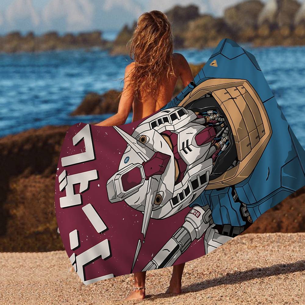 Animation Sci-Fi G-GUNDAMES Microfiber Beach Towel Absorbent Quick Dry Soft Yoga Swimming Resort Mountain Climbing Towel