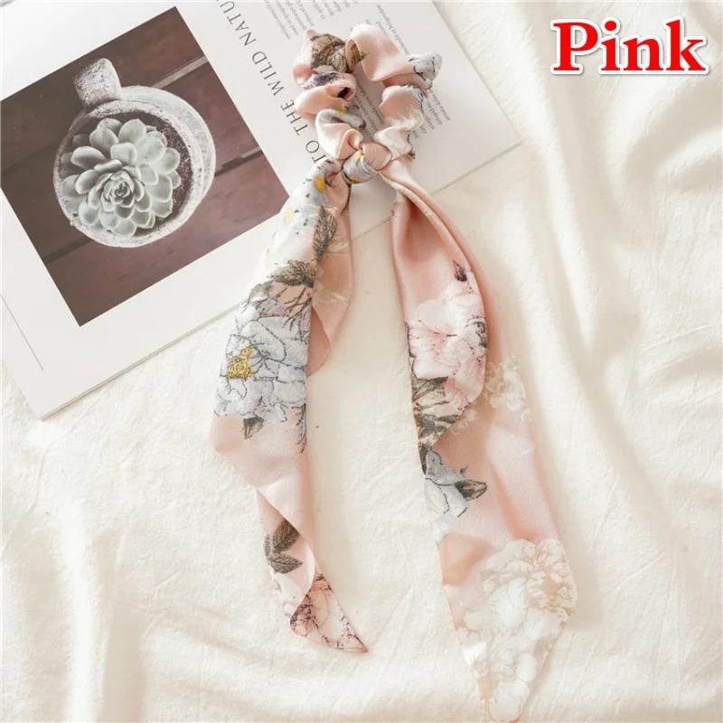 

Женская лента для волос, кольцо для волос, большой кишечник, круг, держатель для хвоста, аксессуары для волос розовый