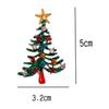 2Pcs Christmas Tree Brooch Set Alloy Rhinestone Inlaid Festive Brooches for Holiday Party Anniversary Winter Outfit Bag Scarf