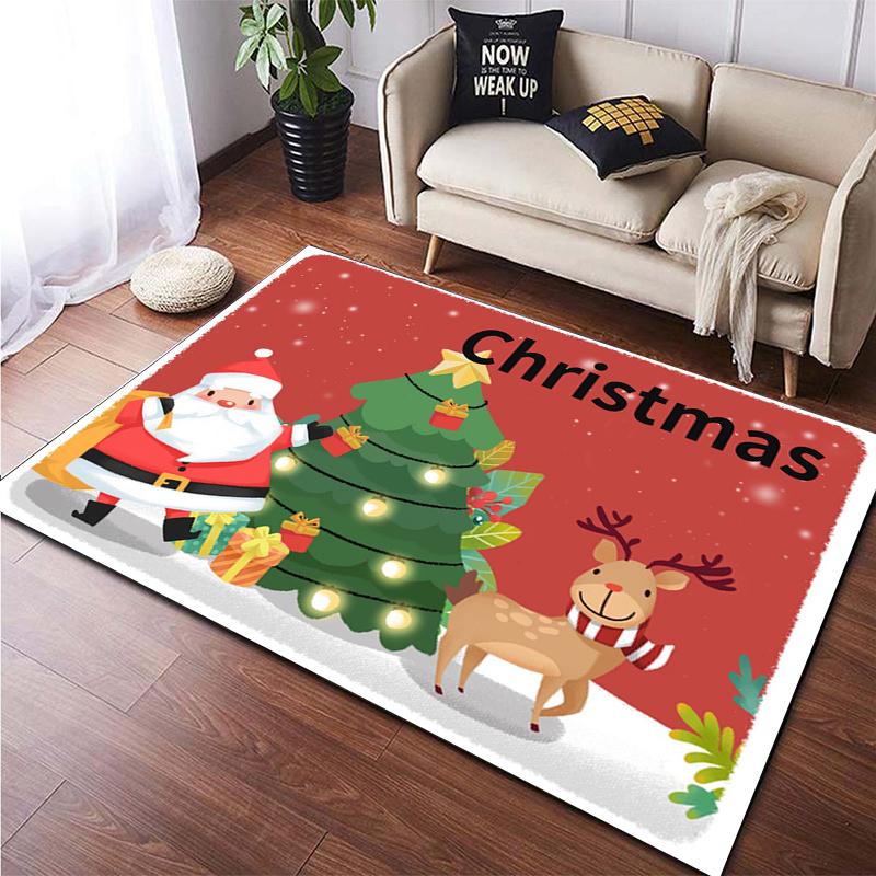 Christmas HD Printed Area Large Rug ,Carpet for Living Room Bedroom Sofa Decoration, Non-slip Floor Mats Dropshipping Alfombras