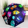 Among Us Print Automatic Open Close Umbrella, Portable Foldable Umbrella, for Outdoor Commute Camping Trip, Ideal Birthday Gift