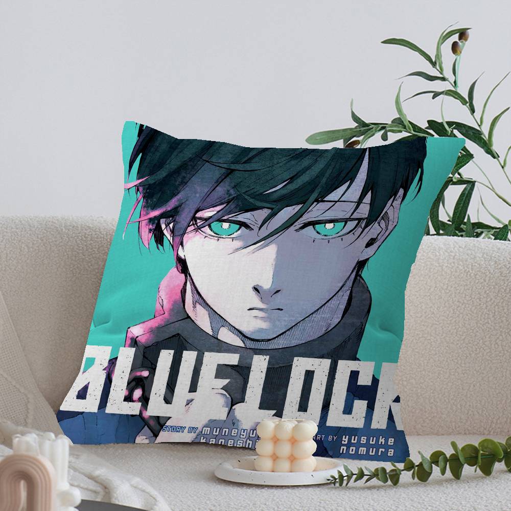 Japan Cartoon Blue Lock Cushion Cover Decorative Pillow Sofa Home Decor Case Pillow Cases