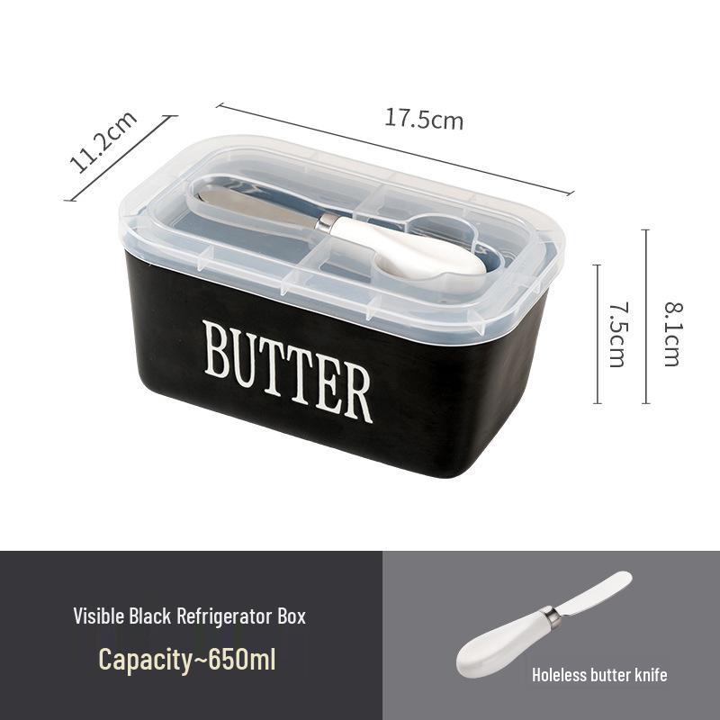 Nordisk keramisk smørskål med kniv - Europeisk design