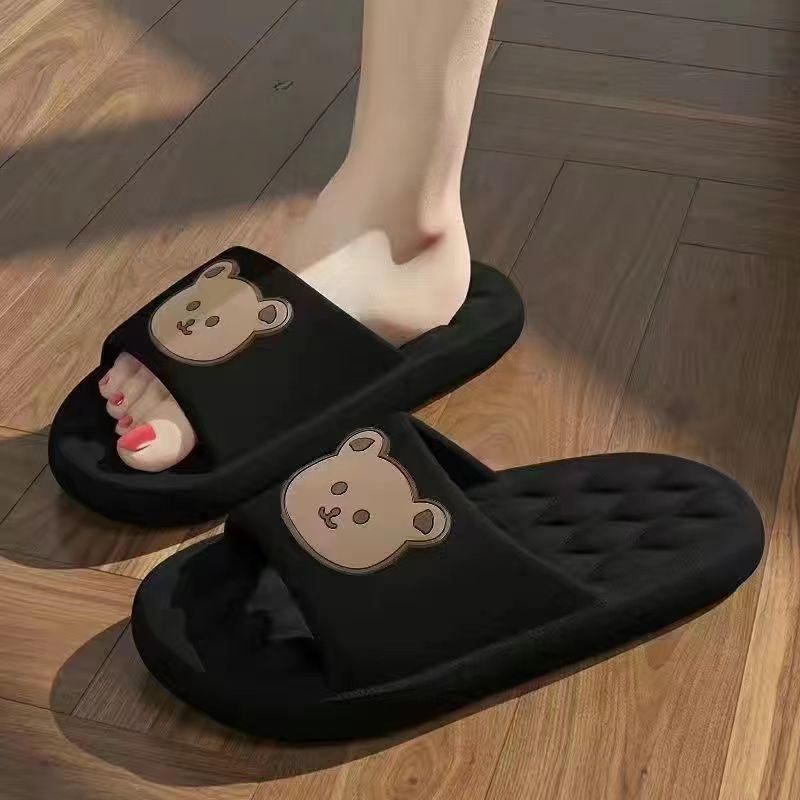 Order A Size Up Mens Summer Slippers Beach Sandals Flip Flop Printing Thick Soled Boys Girls Unisex Home Bath Shoe Large Size 44-45