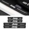 Door Threshold Waterproof Stickers Carbon Fiber Sticker For TRAILHAWK COMMANDER LIBERTY Wrangler Lanyard Car Accessories