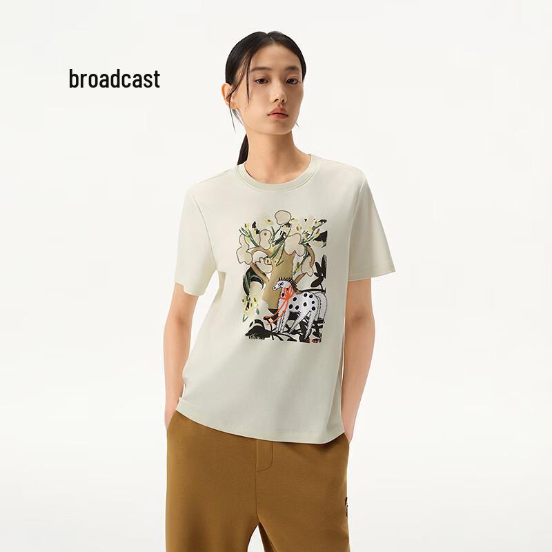 

Broadcast Fashion Print Round Neck Short Sleeve T-shirt XS