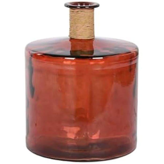 Vase Décoratif - HOME ESPRIT - Marron - Verre Trempé - 35 X 35 X 45 Cm - Style Contemporain