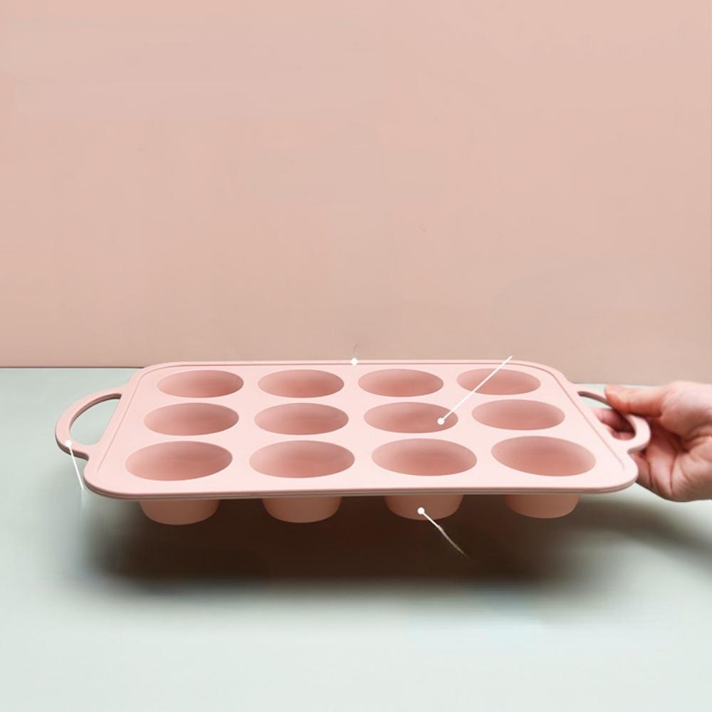 Food Grade Silicone Cake Mold High Temperature Resistant 12 Even Cake Making Baking Mold