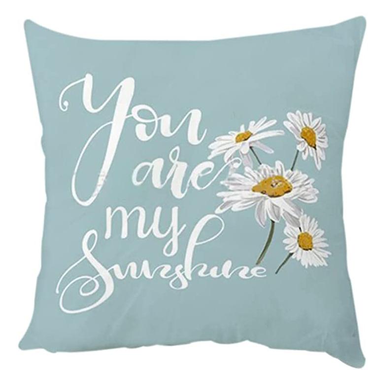 Daisy Cushion Cover Sofa Bed Autumn Decor Pillow  Garden Outdoor Home
