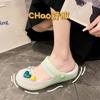 Mary Jane hole shoes women's 2 new summer outer wear bag head non-slip jelly sandals
