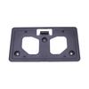 License Plate Bracket, Black ABS Front Mount, Plate Support for 2017-2019 Vehicle Application, Replaces HO1068124 191275377604 with Screw Point Design