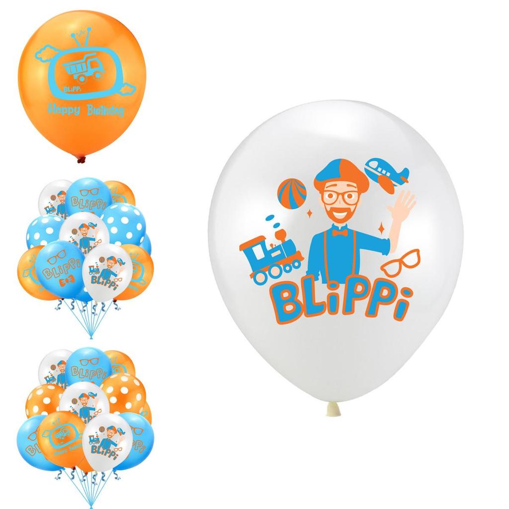 Alta Calidad 12 Piezas 12" Globos de Látex Blippi Ideales Para Fiestas de Cumpleaños Infantiles