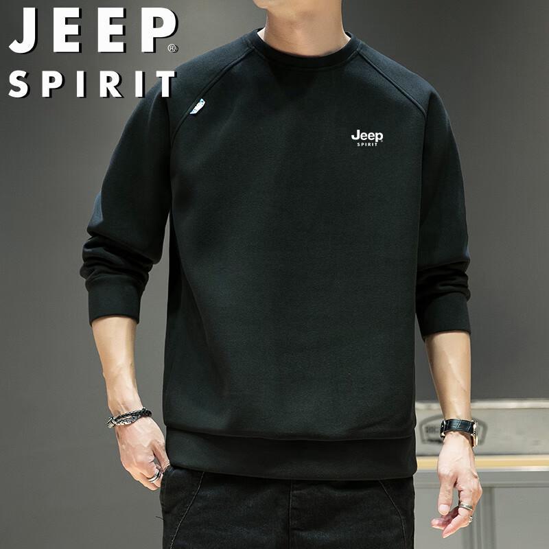 JEEP SPIRIT Men's Round Neck Long Sleeve Casual Sweatshirt