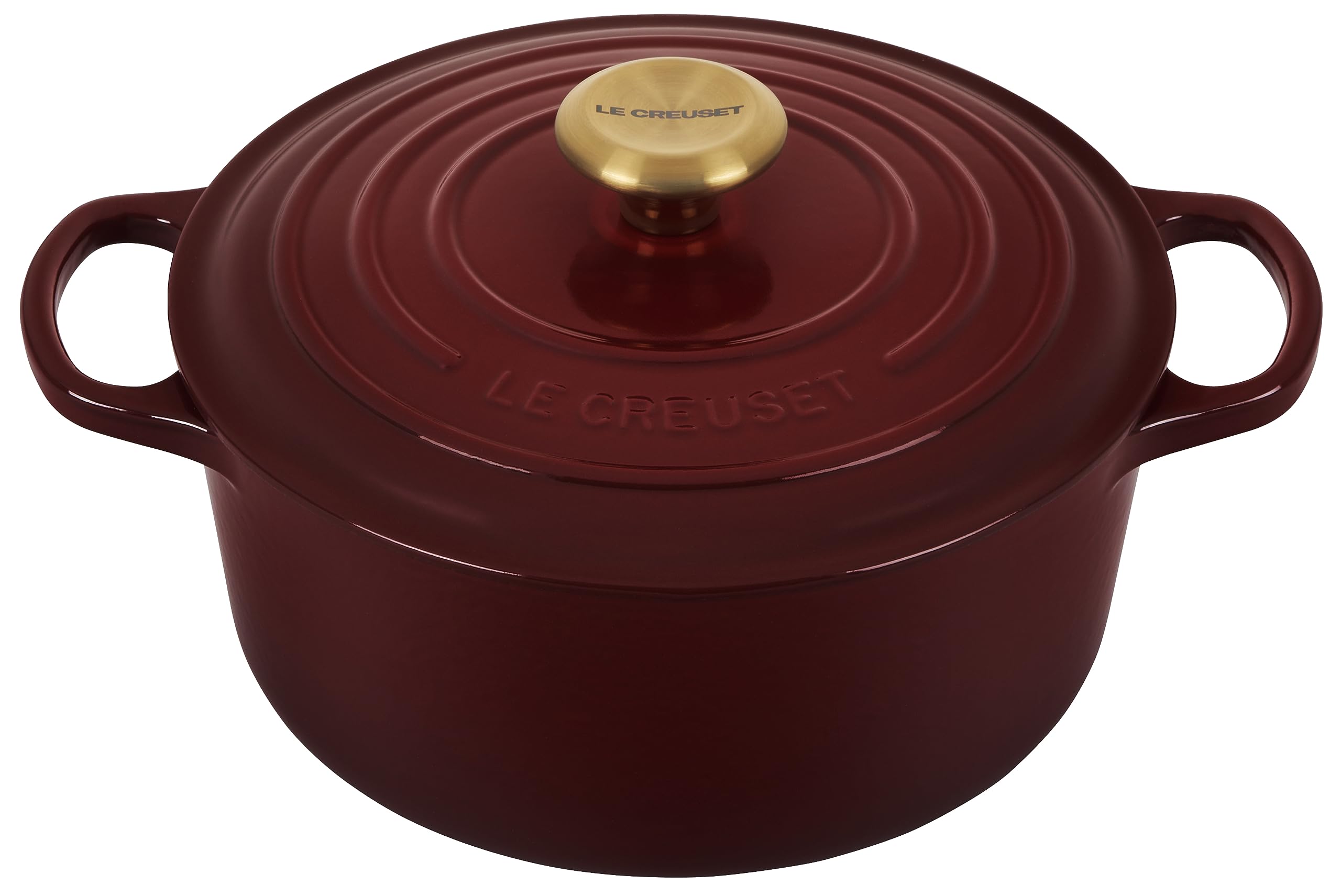 Le Creuset Чугунный эмалированный горшок Signature Cocotte Ronde 22 см Рона Газ Индукционная плита Духовка Посудомоечная машина Безопасный Японский [Авторизованный продукт]