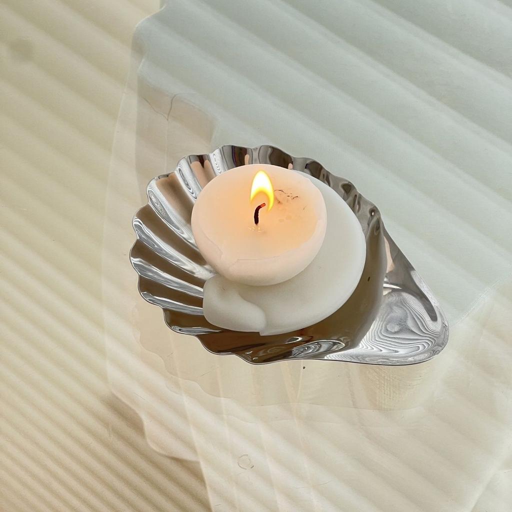 Shell Shape Stainless Steel Dish Plate Metal Cheese Plate Tableware Storage Jewelry Plate Table Decoration