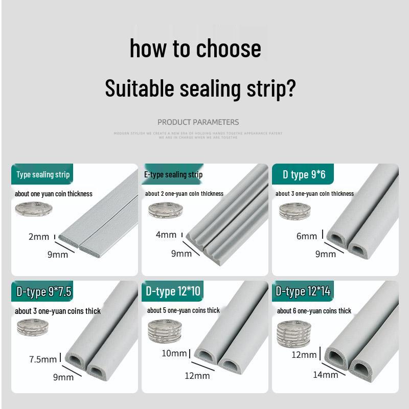 Soundproof and Windproof Door & Window Sealing Strip for Silent Shock Absorption and Insulation