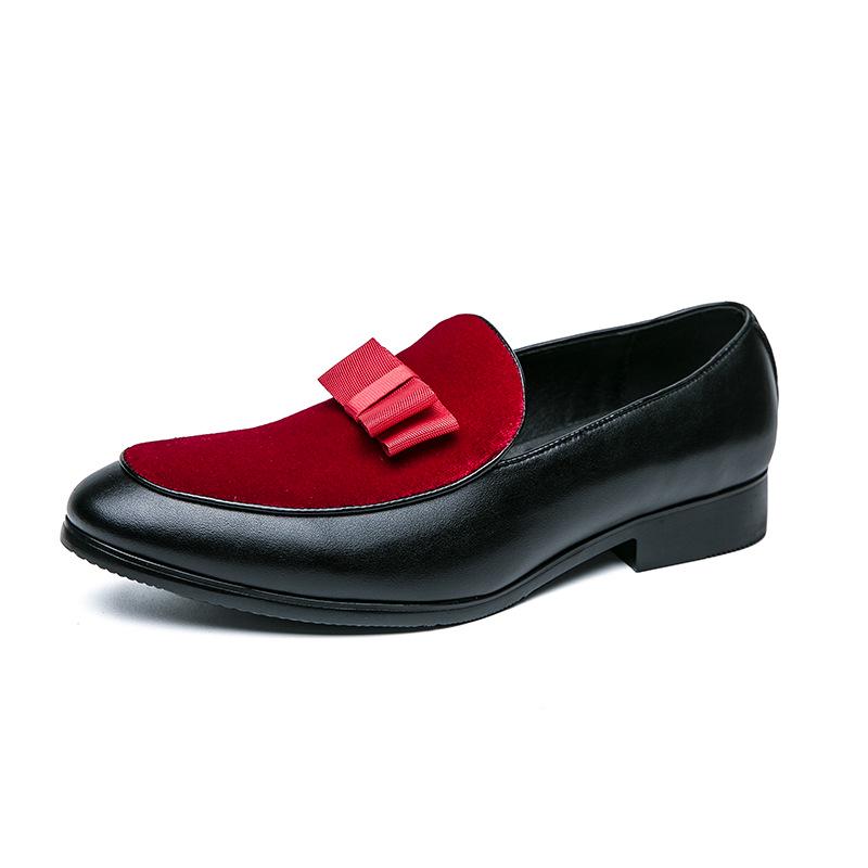Men s British Style Leather Loafers: Spring/Autumn Casual Slip-on Shoes for Weddings 44