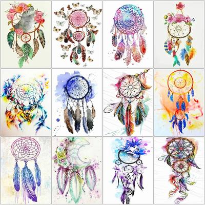 5D Diamond Embroidery Dreamcatcher Full Square/Round Drill Diamond Painting Cross Stitch Scenery Mosaic Art Home Decoration