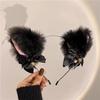 Katzenohren-Glocken-Stirnband & Haarklammer-Set - Festlicher Kopfschmuck