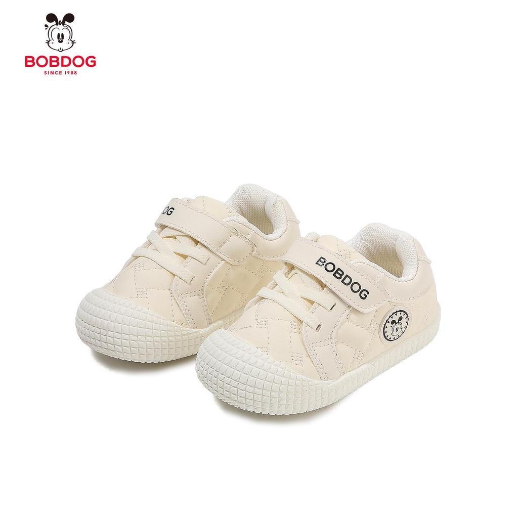 Babu Dou 2026 Frühjahr Leder Kinderschuhe: Weiche Kleinkinderschuhe für Mädchen & rutschfeste Funktions-Babyschuhe für Jungen.