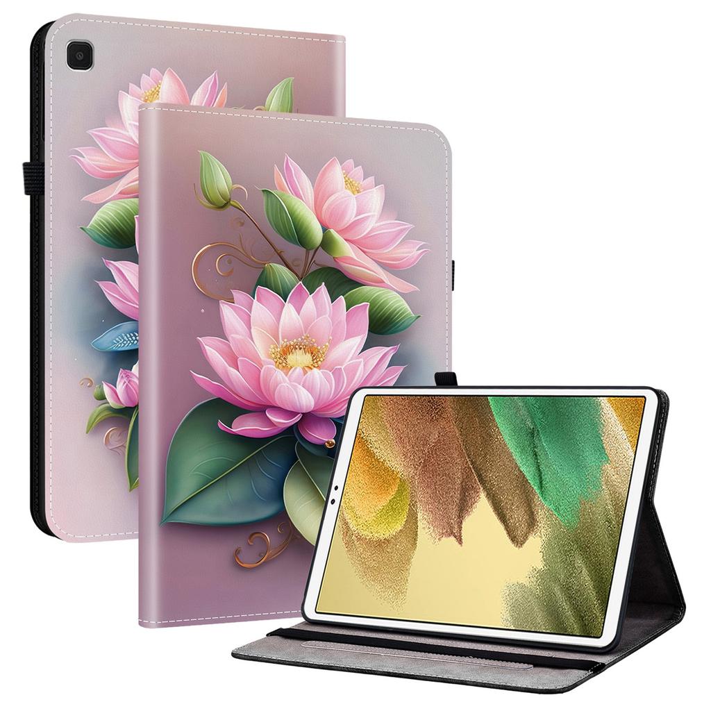 For Samsung Galaxy Tab A7 Lite 8.7-inch T220/T225 Leather Case Pattern Printed Stand Tablet Cover with Card Slots