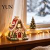 Unique Christmas Gift for Family Snow House Incense Burner, Backflow Holder, Holiday Tabletop Decorations Home Festive Xmas Desktop Figurine