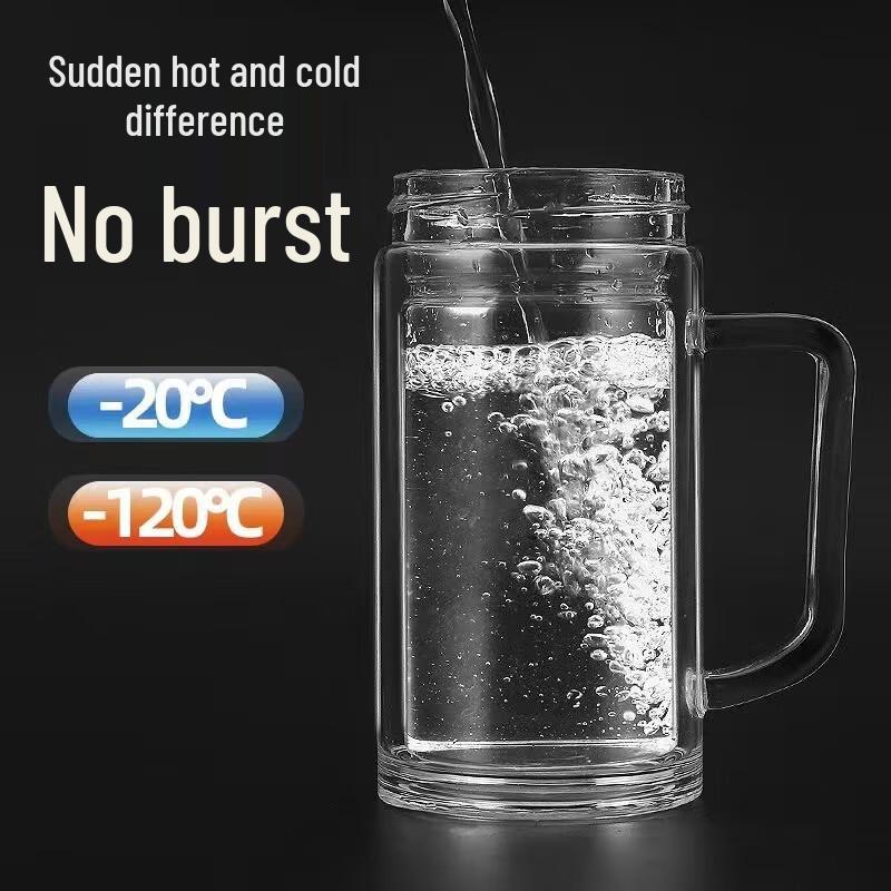 ShengJia Double-Layer Glass Tea Infuser Cup