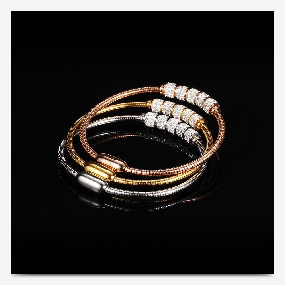 Minimalistisches Edelstahl-Magnetverschluss-Armband für Damen
