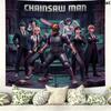 Chainsaw Man Wall Tapestry Aesthetic Wall Hanging Printed Fabric Blanket Decorative Tapestries For Bedroom Living Room Home Decor