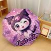 Custom Text Automatic 8 Bone Umbrella, Portable Sun Rain Protection UmbrellaKuromi