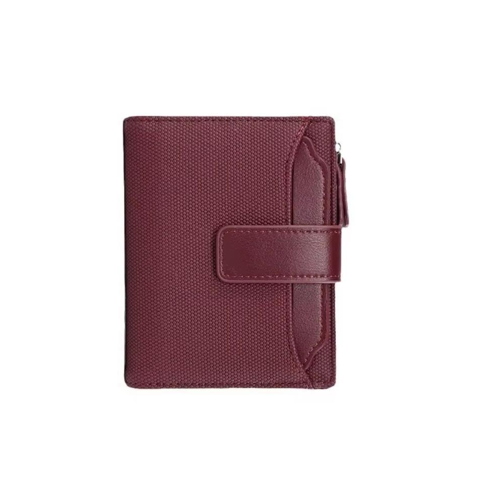 Korean Fashion Women Slim Wallet Multi Card Slots Zip Snap Closure Stylish High Quality Minimalist Small Purse