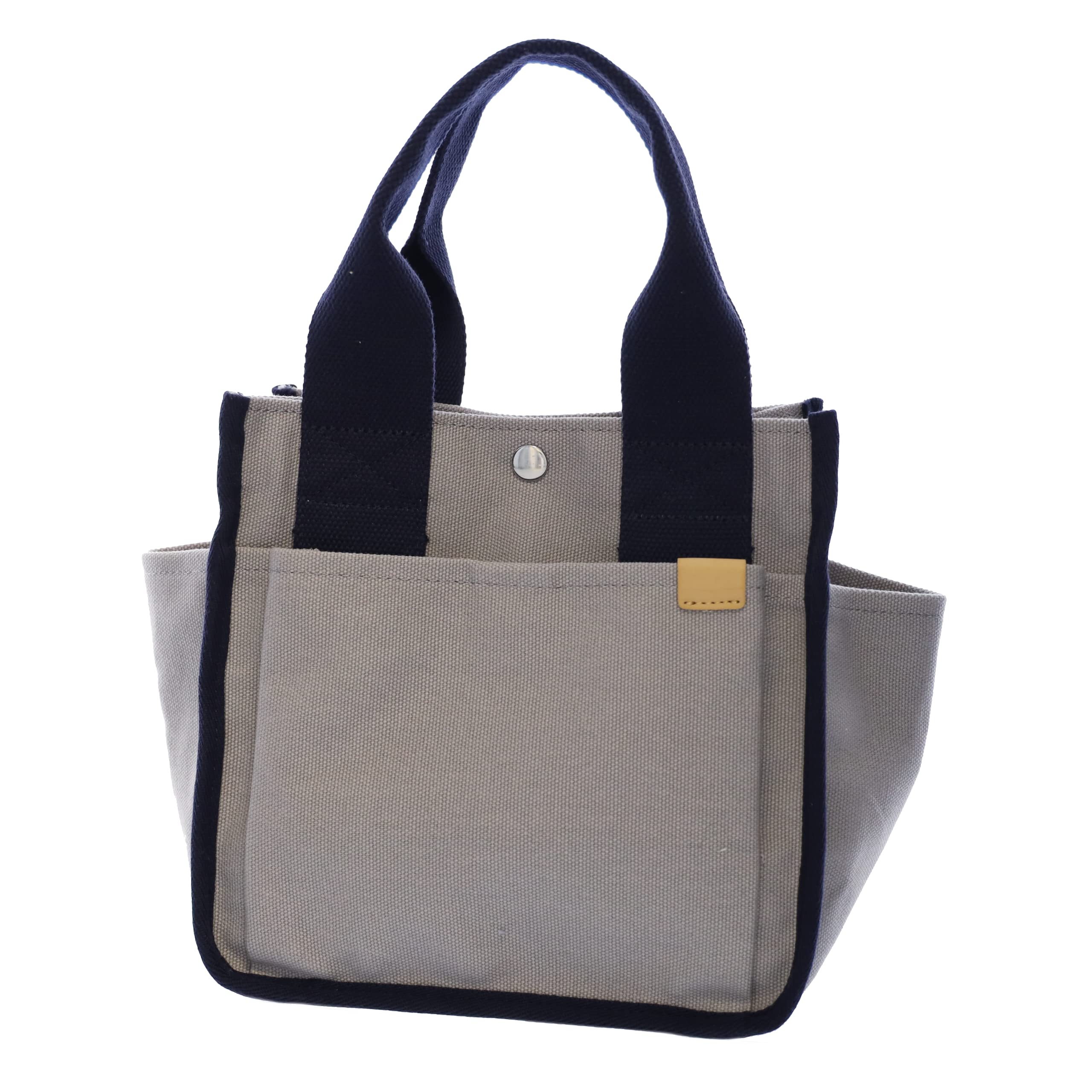 Холщовая сумка-тоут Monopia в горошек и полоску с боковыми карманами, DS-15592A, Женская, Натуральный