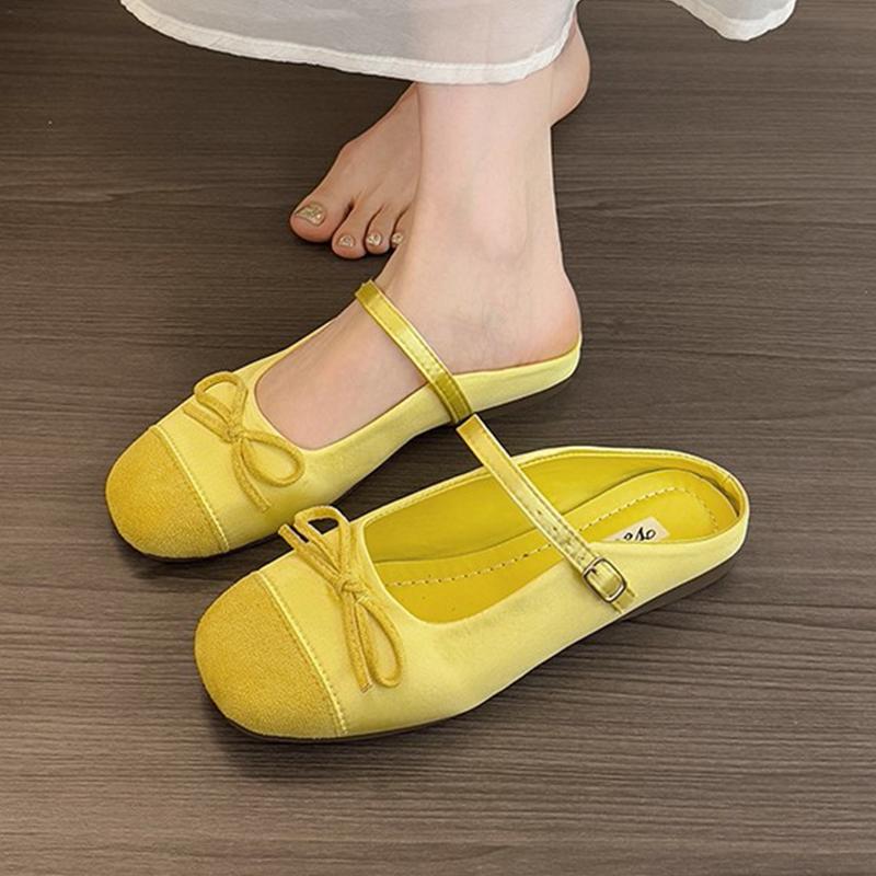 Flats Women Slippers Casual Slingback Shoes Mules Shoes Summer Woman Cozy Sandals 2025 New Trend Brand Female Zapatillas