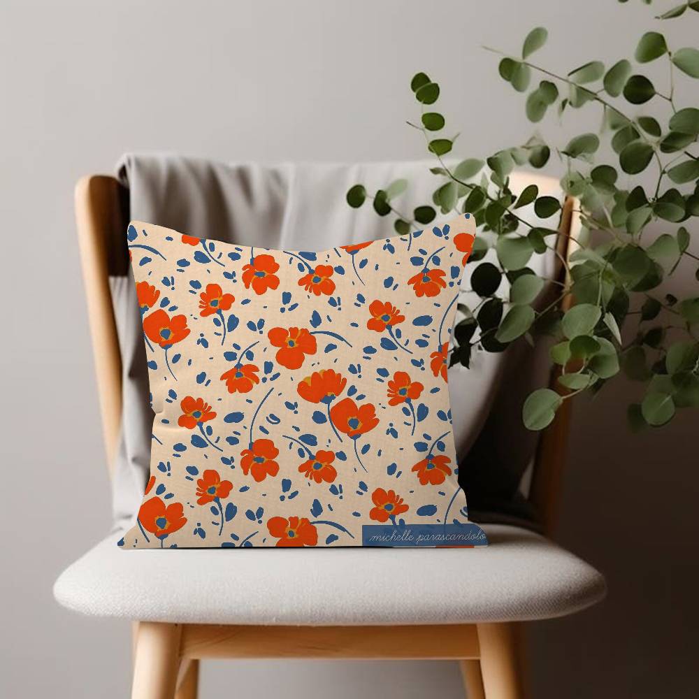 M-miche lle flowers Comfortable soft Pillow Case for Sofa Living Room P-parascandolo Home office Decor and Protective Covers