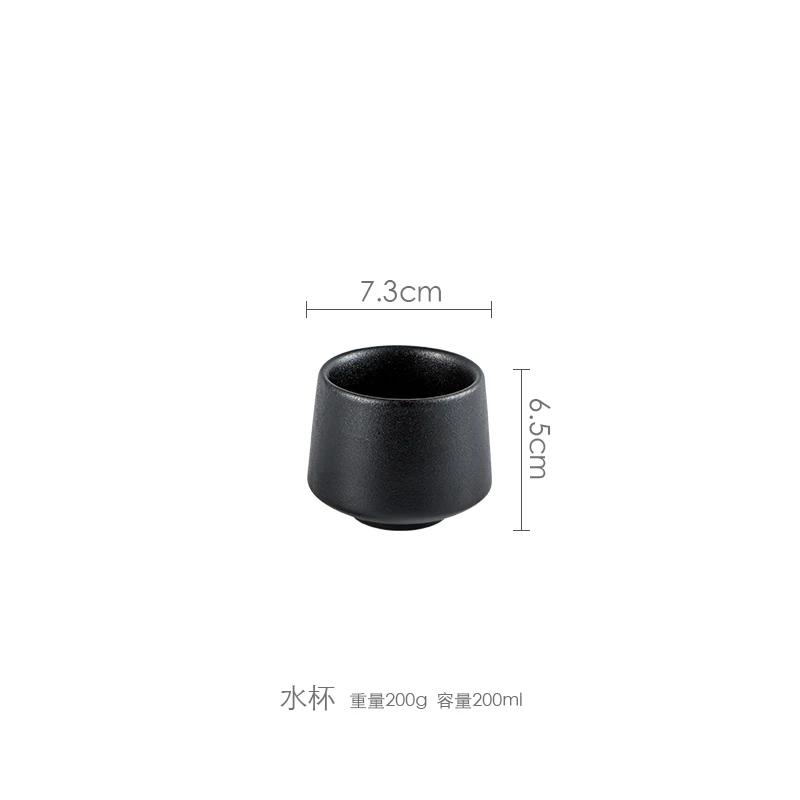 Black Ceramic Tableware Dinner Plates Rice Bowls Noodle Bowl Soup Bowl Salad Bowls Western Plate Steak Plates Dishes Pasta Plate