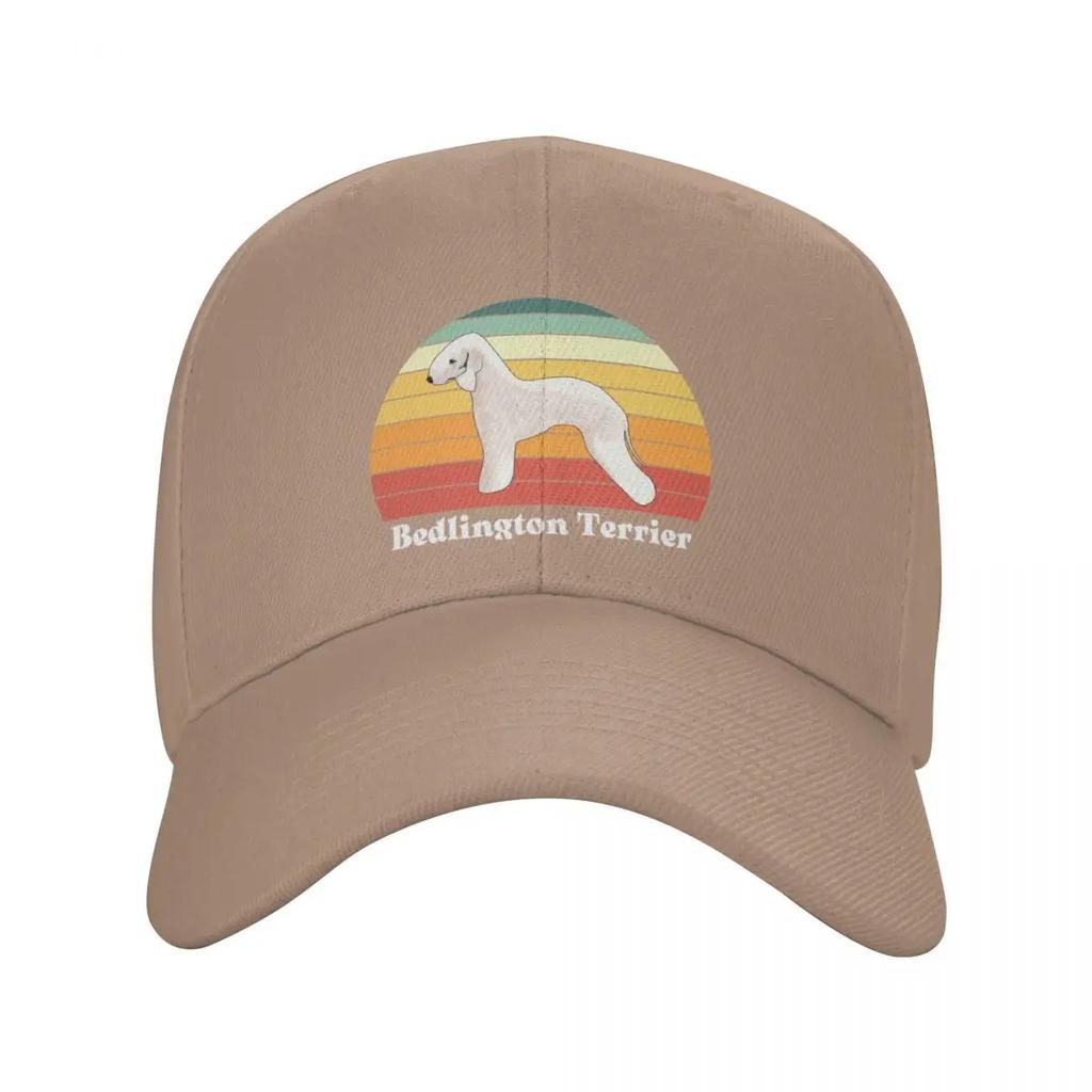 Vintage Bedlington Terrier realistic silhouette Baseball Cap Thermal Visor Unisex hat Women Hats Unisexs
