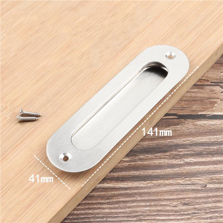 Stainless Steel Concealed Cabinet Handle Recessed Pull Hidden Drawer Pull Hardware for Wardrobe Sliding Door Furniture Fitting Durable Metal Grip