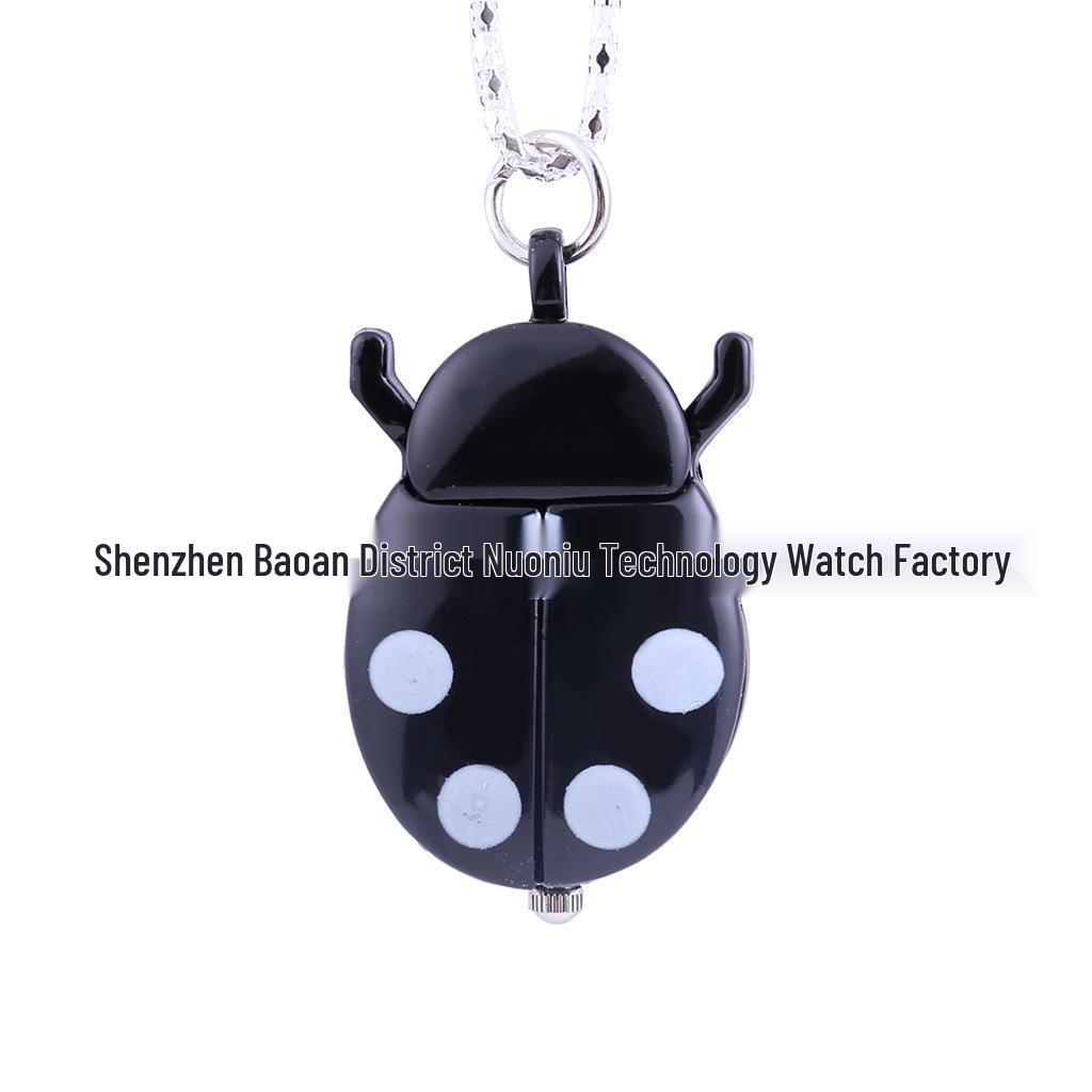 Ladybug Quartz Pocket Watch - Cute Animal Design, Multiple Colors Available