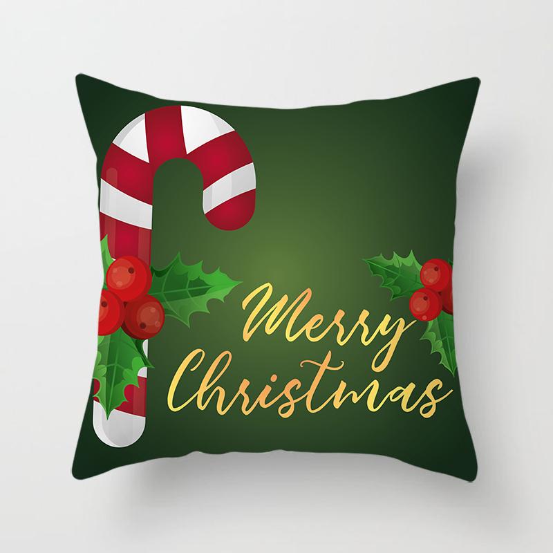 Christmas Cushion Covers  Candy Print Pillow Cases Hotel Party Decoration    Decorations