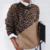 YYFS Women's Fashion Casual Leopard Print Spring Fall Long Sleeve O-Neck Pullovers & Long Sleeves