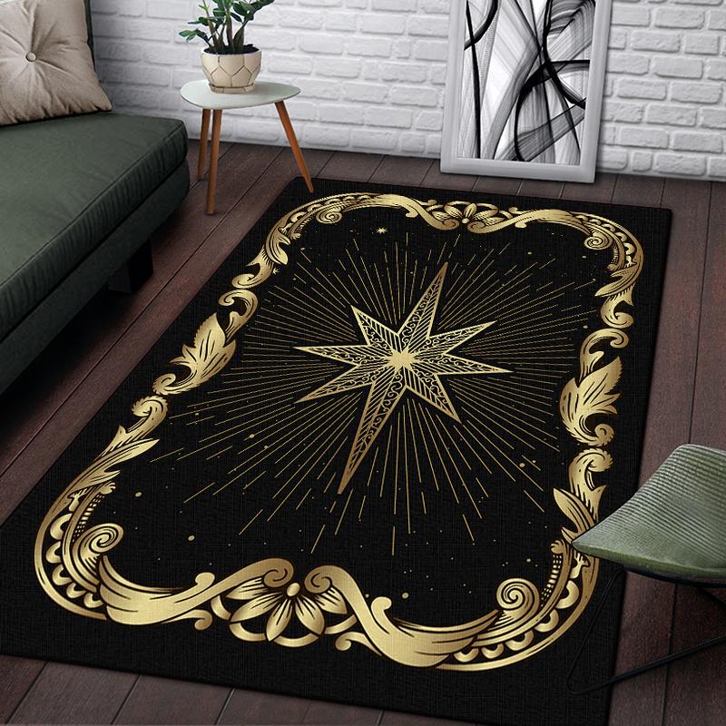 Scale of Justice Magic Astrology Esoteric Pattern Decorative Square Rug Modern Living Room Floor Matte Bedroom Carpet Poster Mat